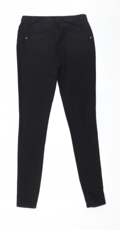 Denim & Co. Womens Black  Denim Skinny Jeans Size 10 L31 in