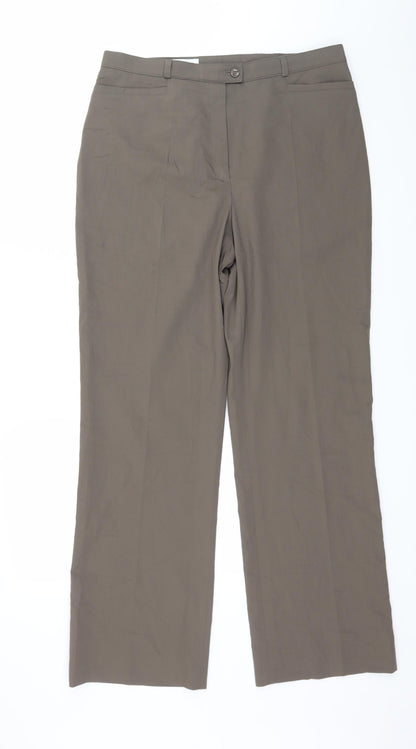 Womens UK Size 14 Basler Regular Fit  Brown Trousers