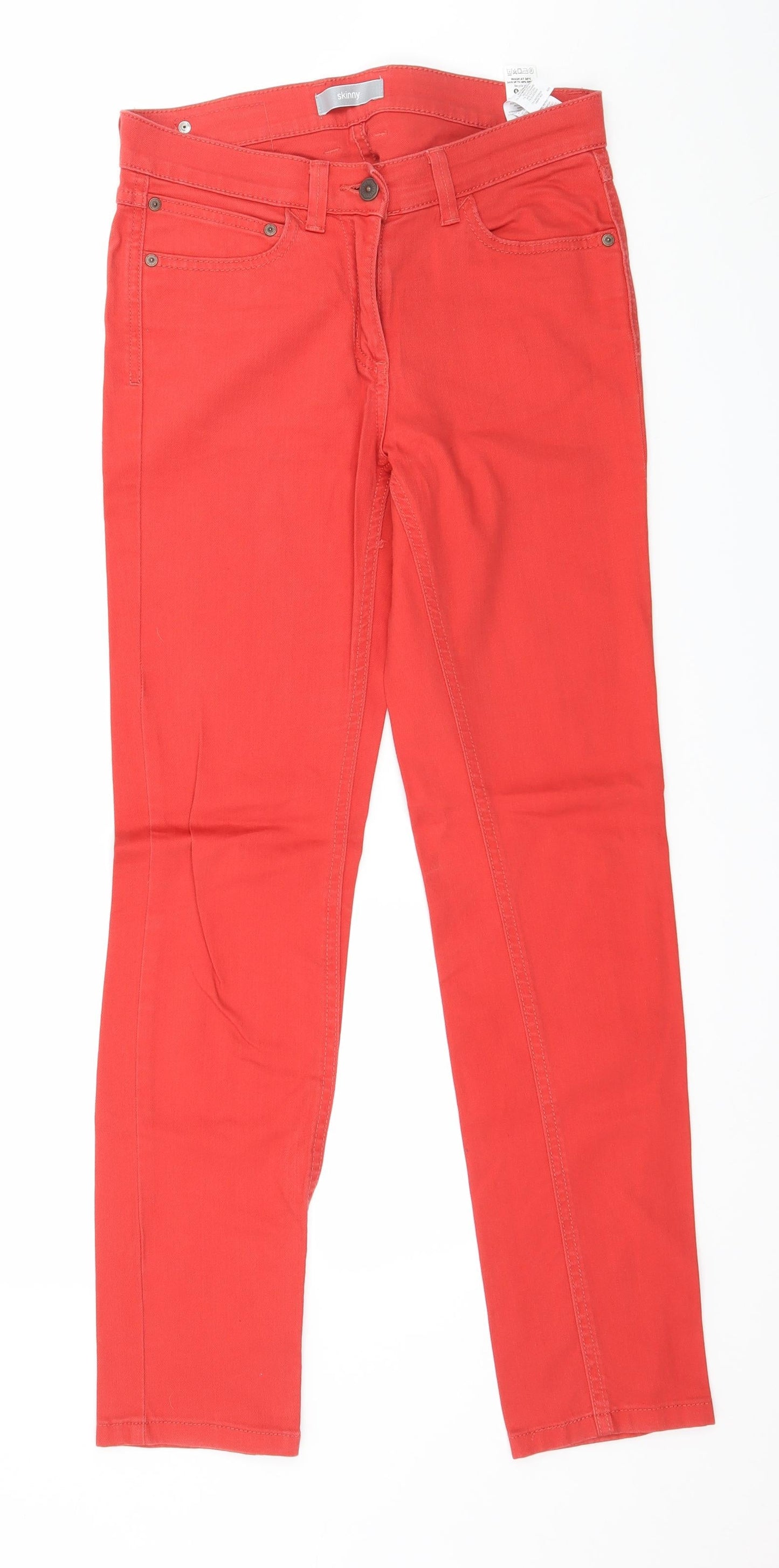 Womens UK Size 8 Marks and Spencer Regular Fit Skinny Red Jeans