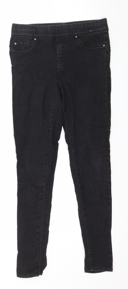 Denim & Co. Womens Grey  Denim Jegging Jeans Size 10 L28 in