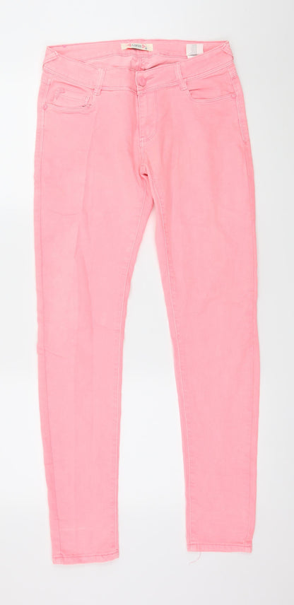 Swiss Womens Pink  Denim Skinny Jeans Size 8 L28 in