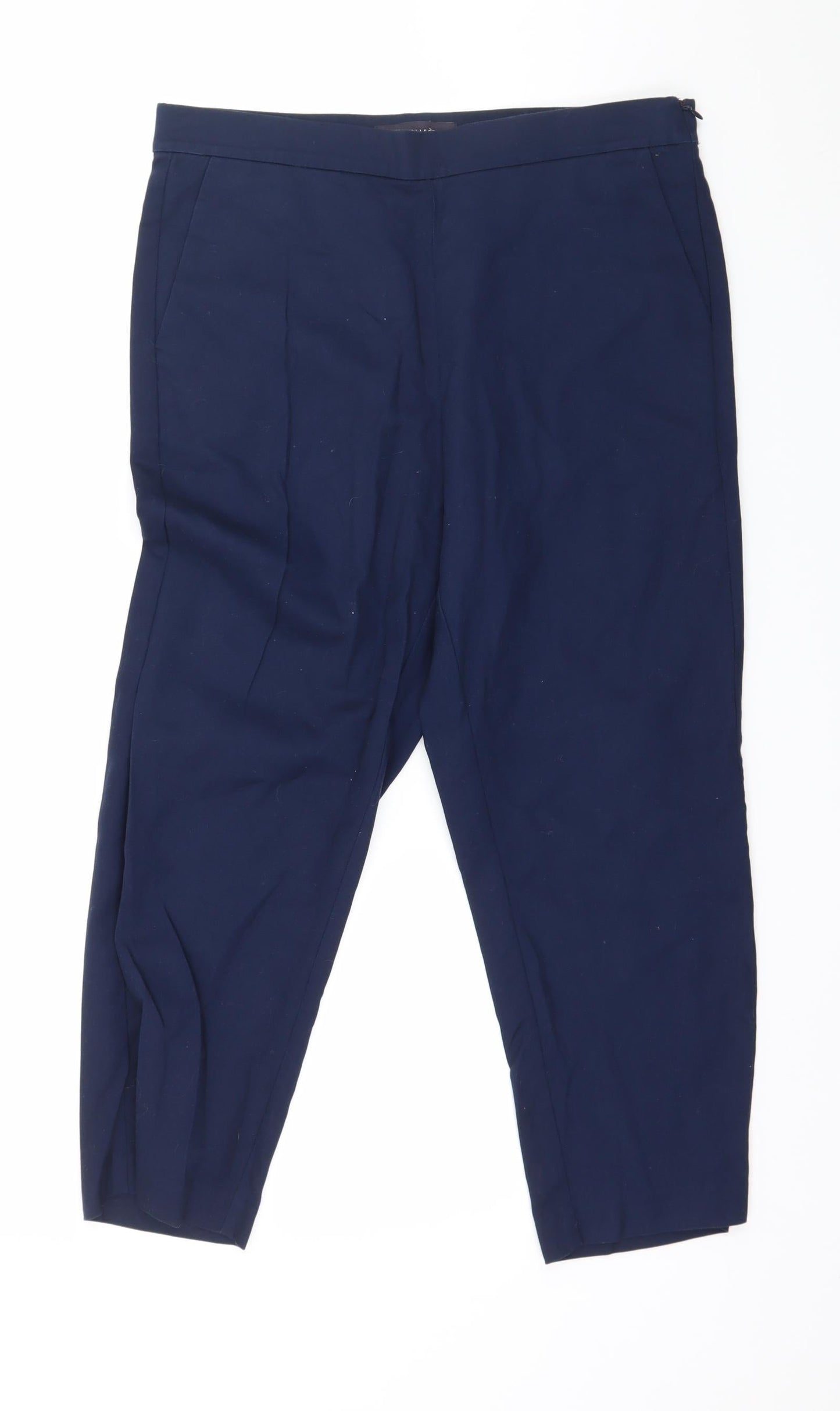 Womens UK Size 12 Marks and Spencer Regular Fit  Blue Trousers