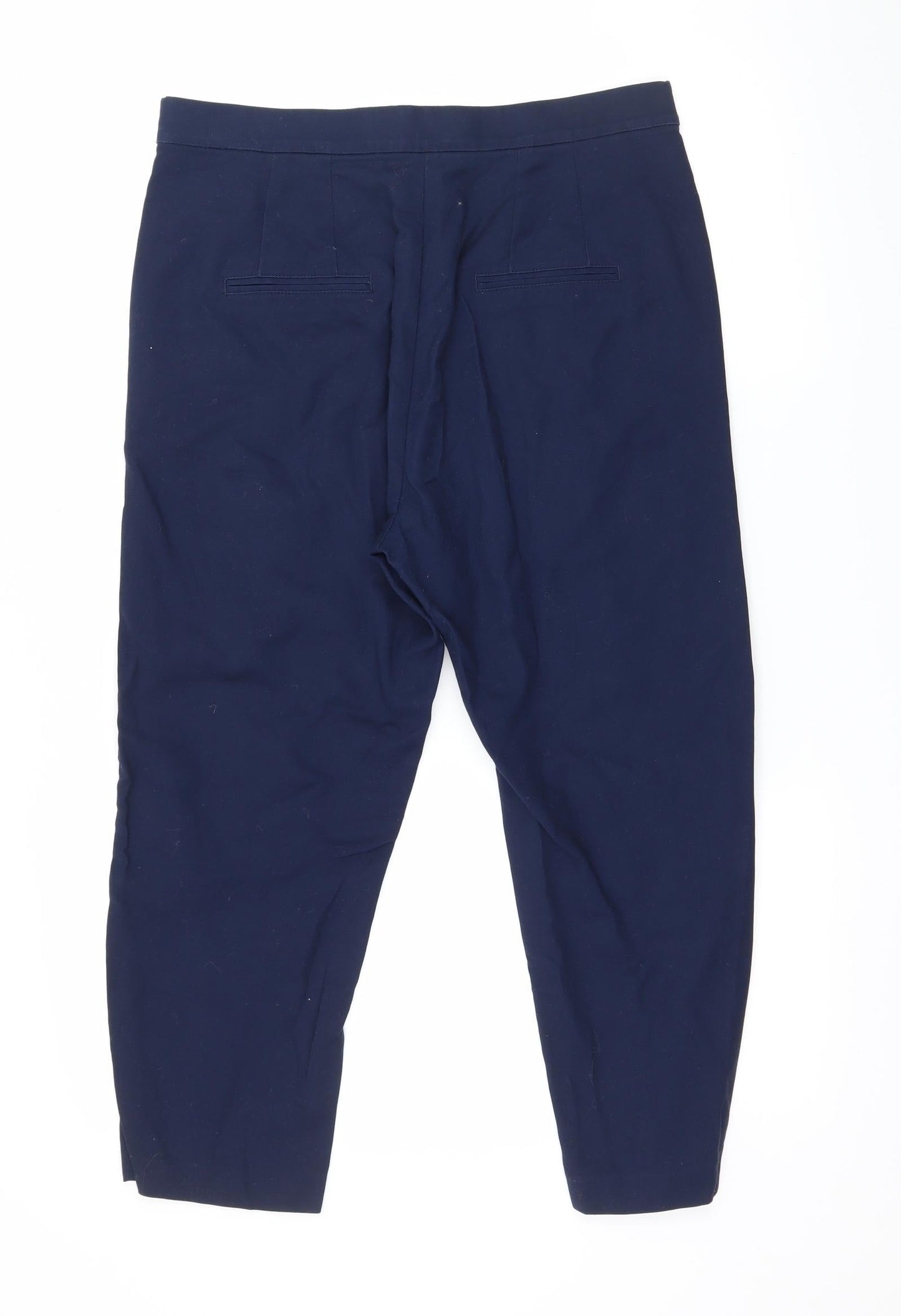 Womens UK Size 12 Marks and Spencer Regular Fit  Blue Trousers