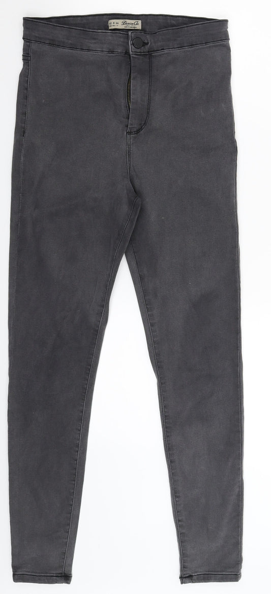 Denim Co Womens Grey  Denim Jegging Jeans Size 12 L26 in