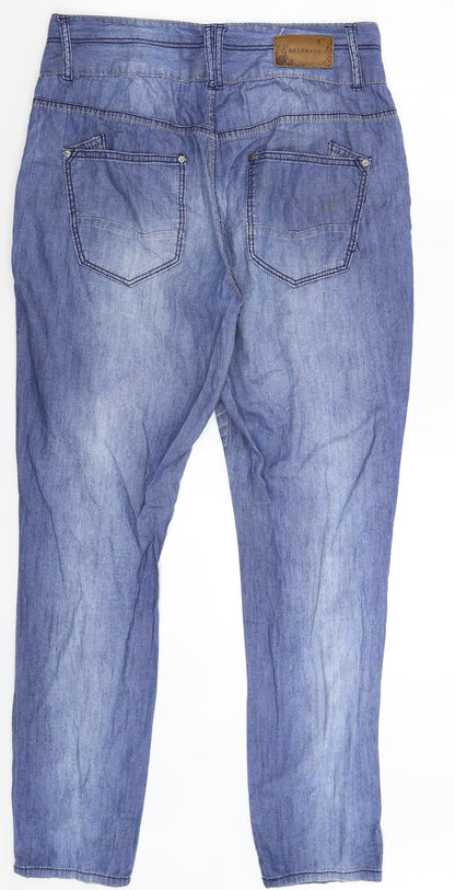 Womens UK Size 28 in RESERVED Slim Fit Straight Blue Jeans