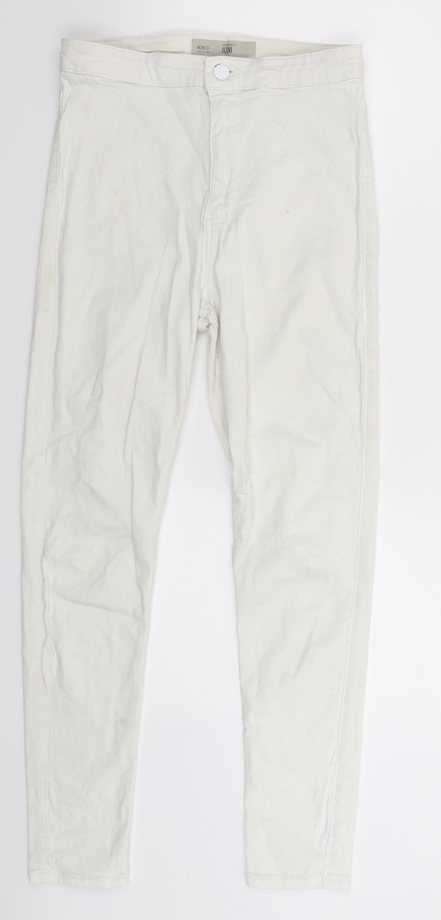 Topshop Womens White  Denim Jegging Jeans Size 28 in L25 in