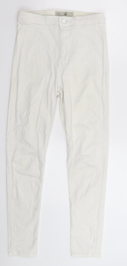 Topshop Womens White  Denim Jegging Jeans Size 28 in L25 in