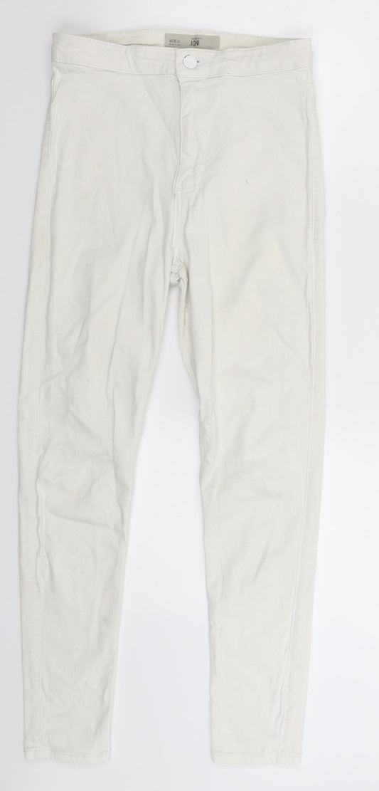 Topshop Womens White  Denim Jegging Jeans Size 28 in L25 in