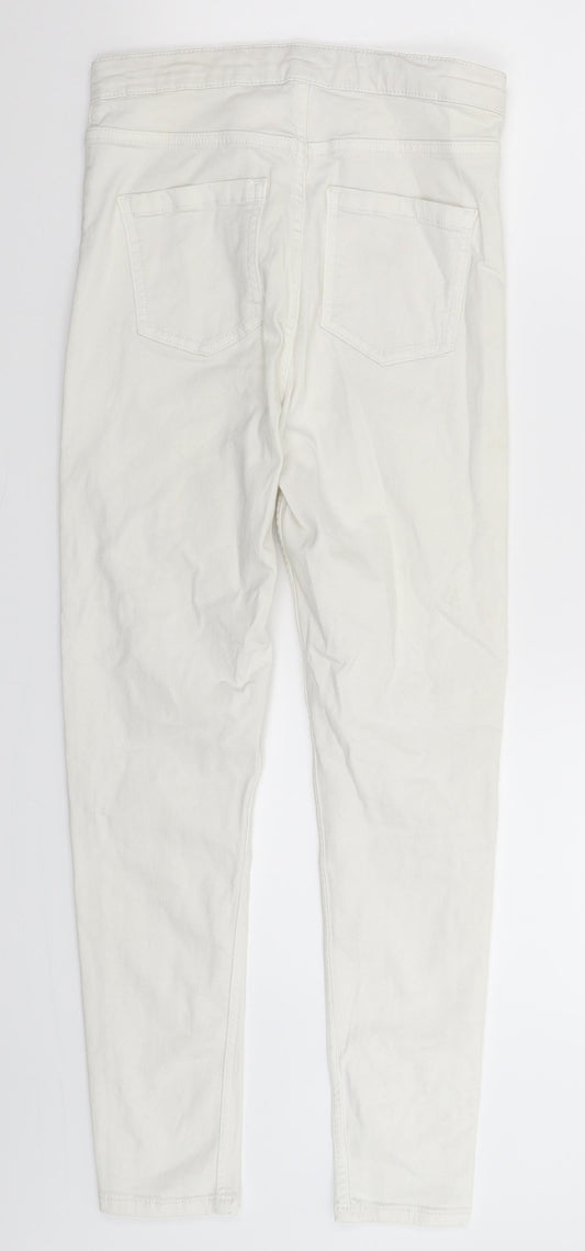 Topshop Womens White  Denim Jegging Jeans Size 28 in L25 in