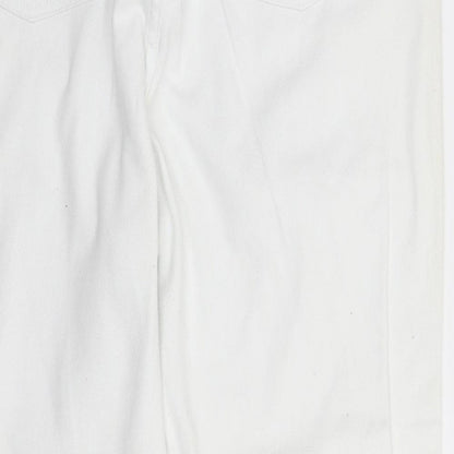 Brooker Womens White  Denim Straight Jeans Size 16 L25 in