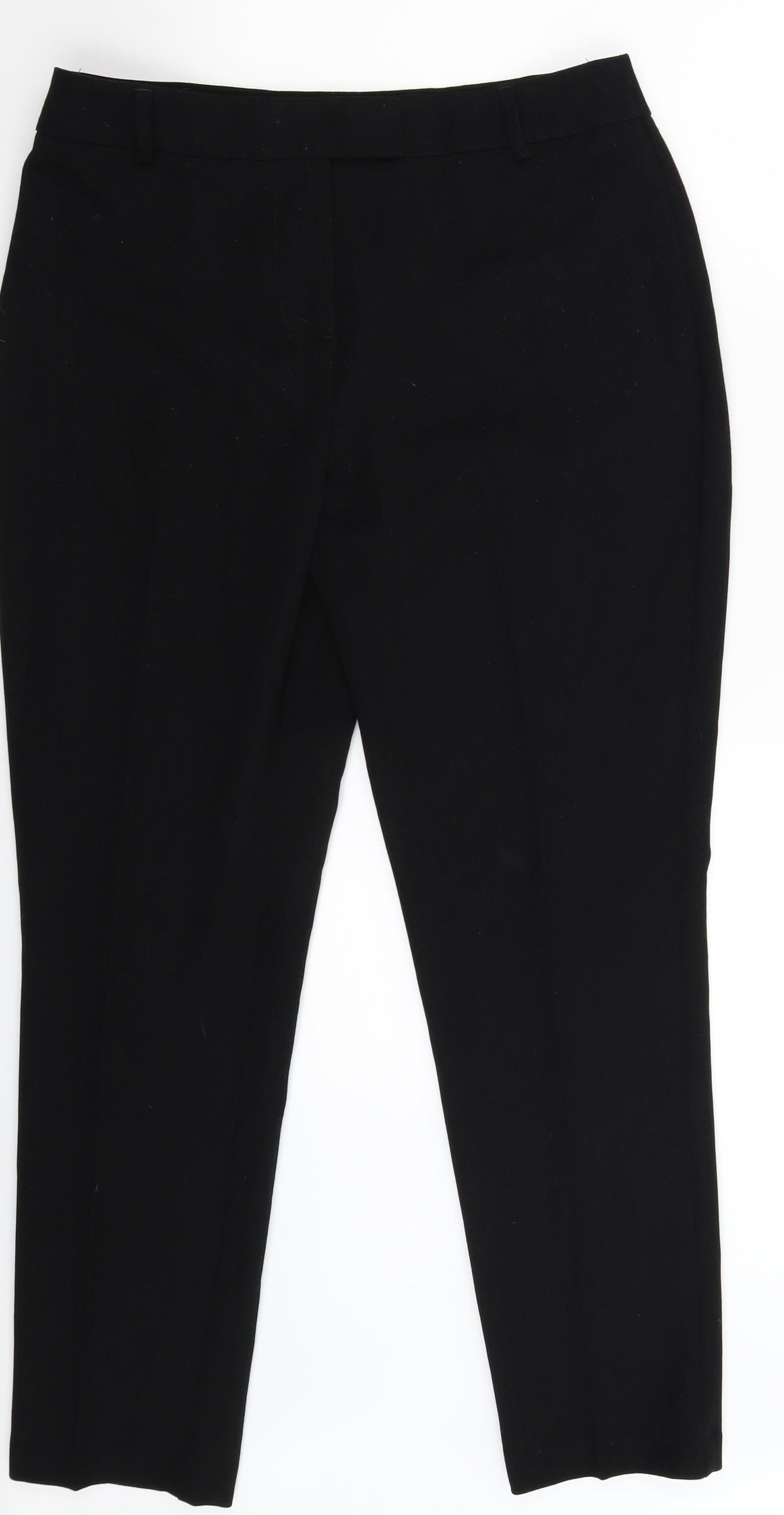 Womens UK Size 12 Papaya Slim Fit  Black Trousers