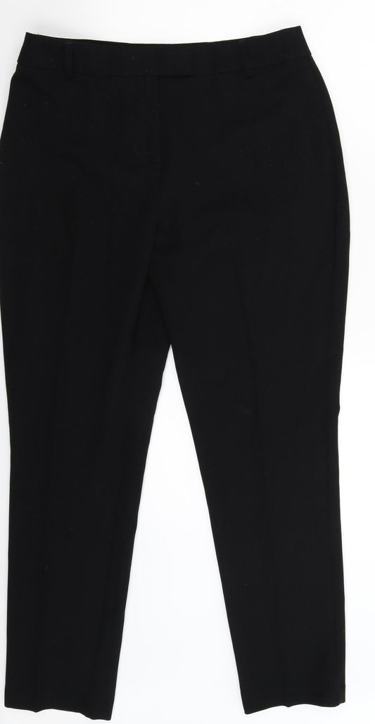 Womens UK Size 12 Papaya Slim Fit  Black Trousers