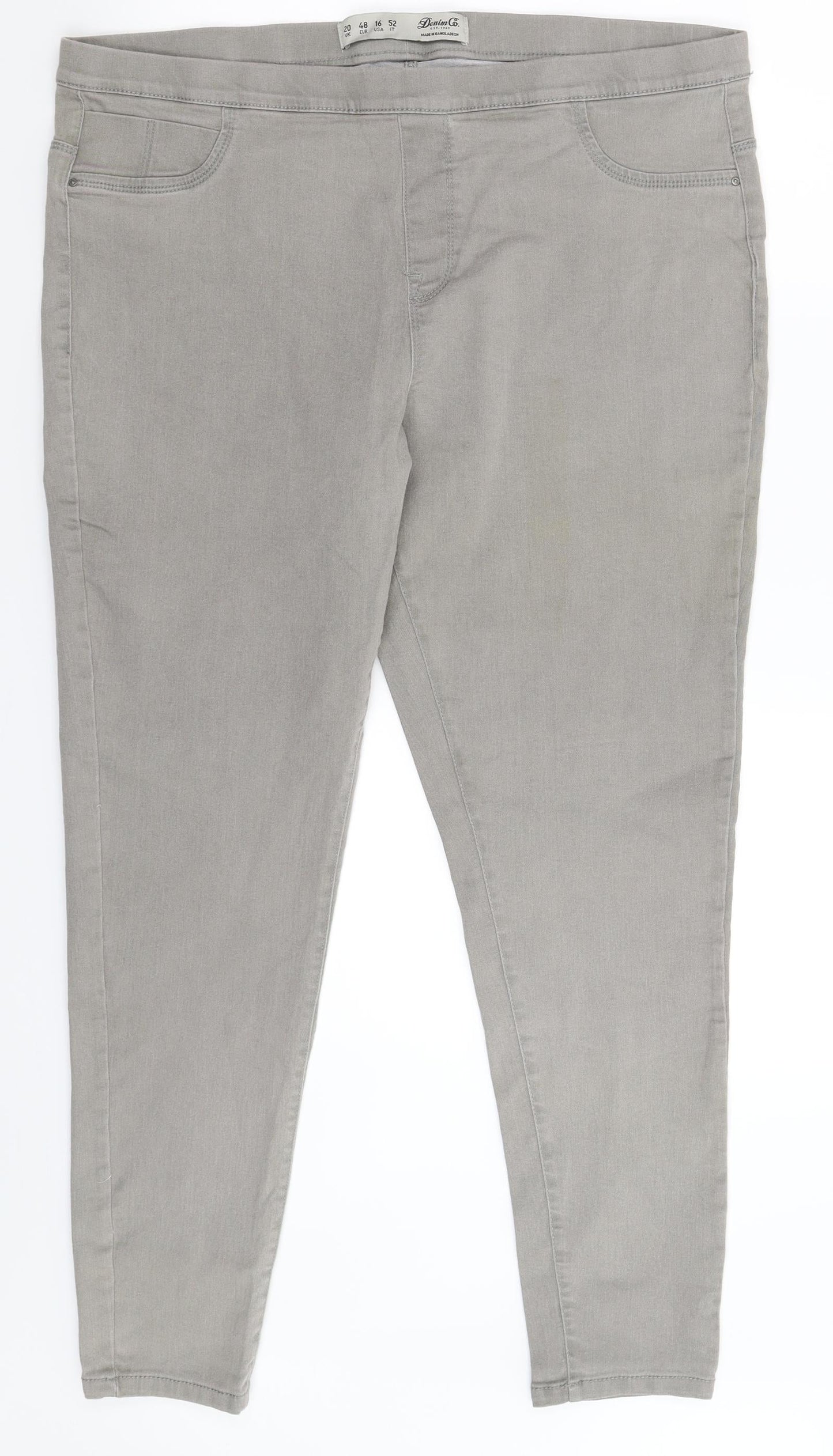 Denim Co Womens Grey  Denim Jegging Jeans Size 20 L30 in