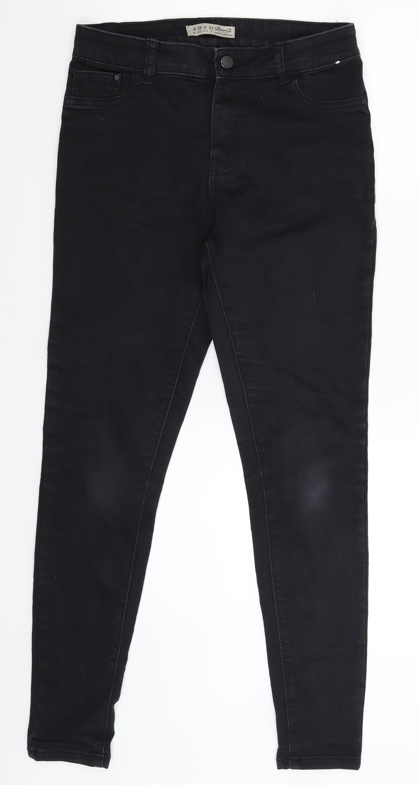 Denim Co Womens Black  Denim Skinny Jeans Size 10 L28 in