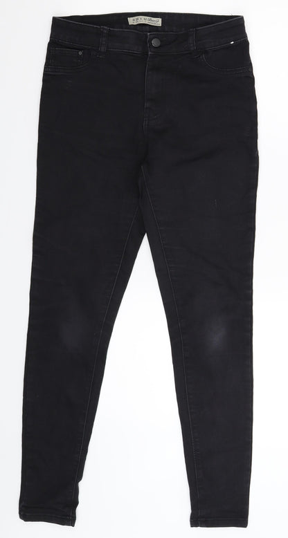 Denim Co Womens Black  Denim Skinny Jeans Size 10 L28 in