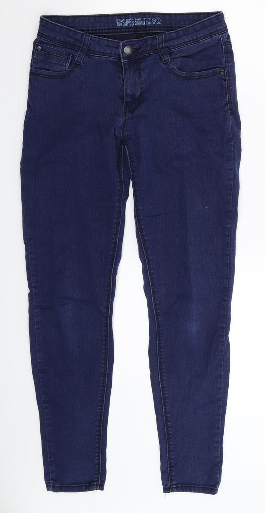 Denim Co Womens Blue  Denim Jegging Jeans Size 10 L28 in