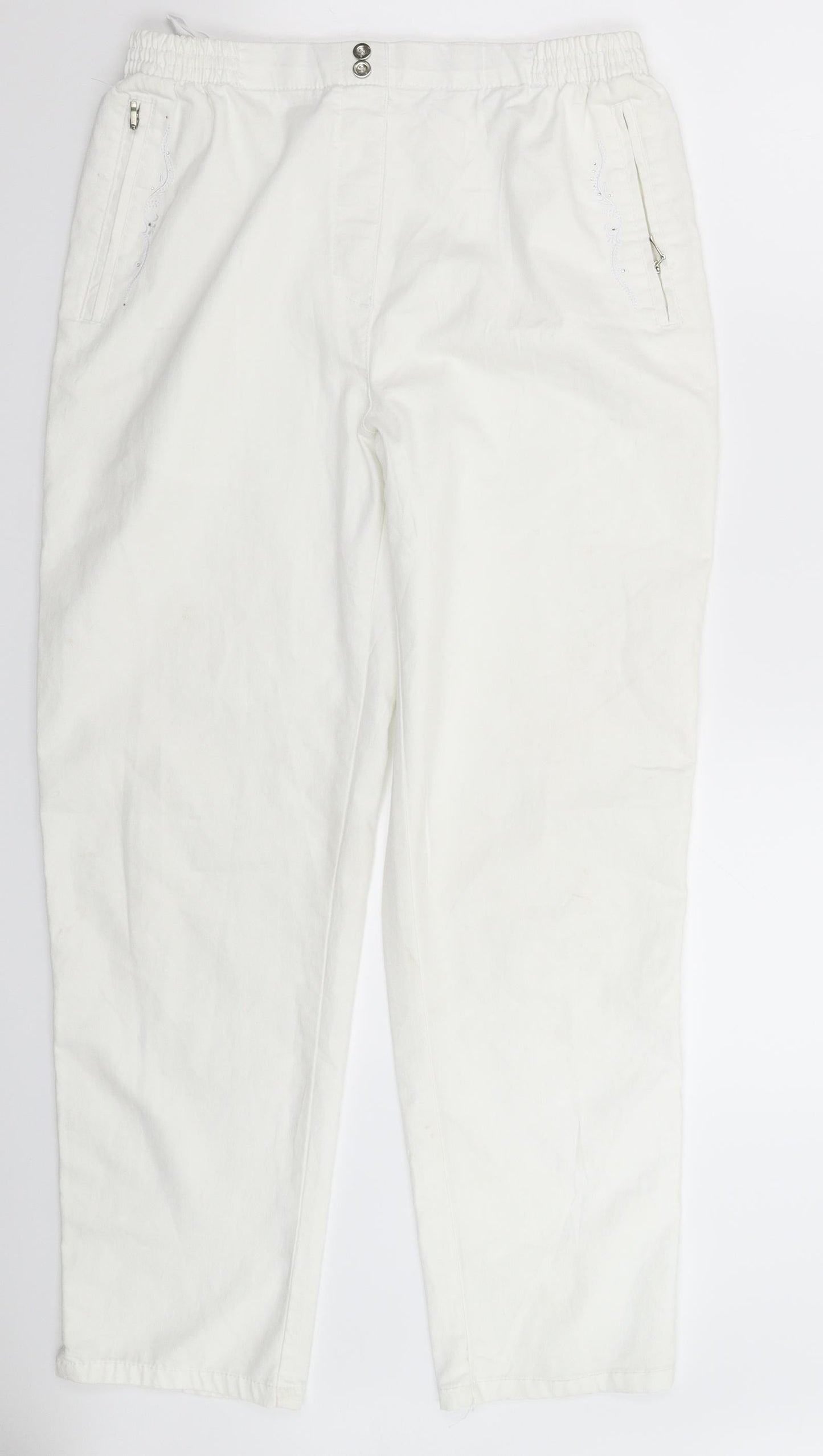 New Fashion Womens White  Denim Skinny Jeans Size 30 in L28 in