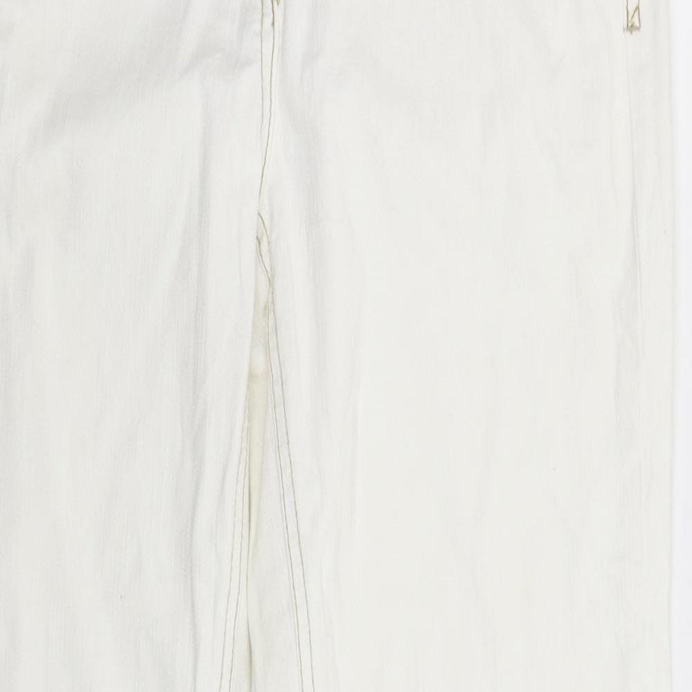 Womens UK Size 28 in Cecil Regular Fit Straight White Jeans