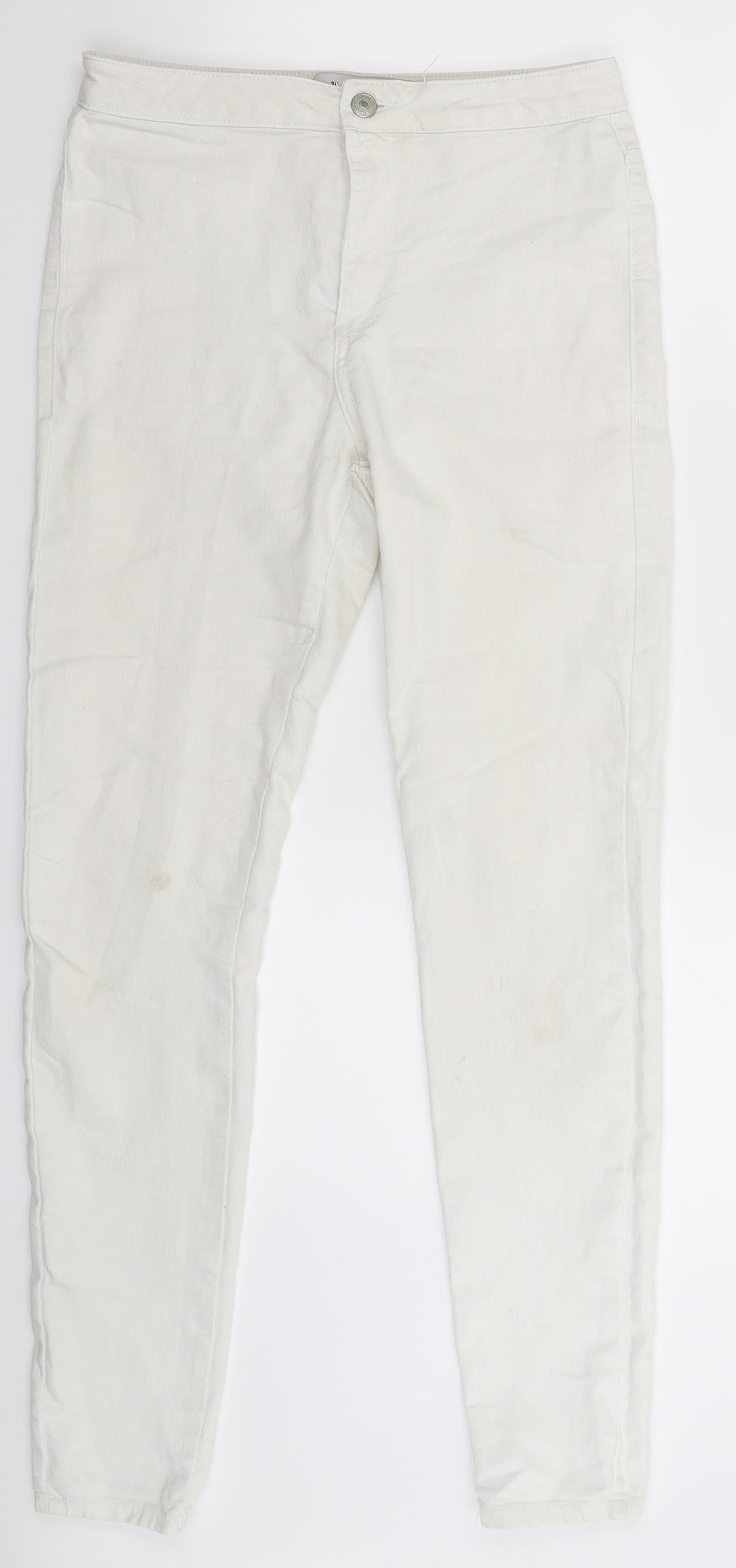 Denim Co Womens White  Denim Jegging Jeans Size 10 L29 in