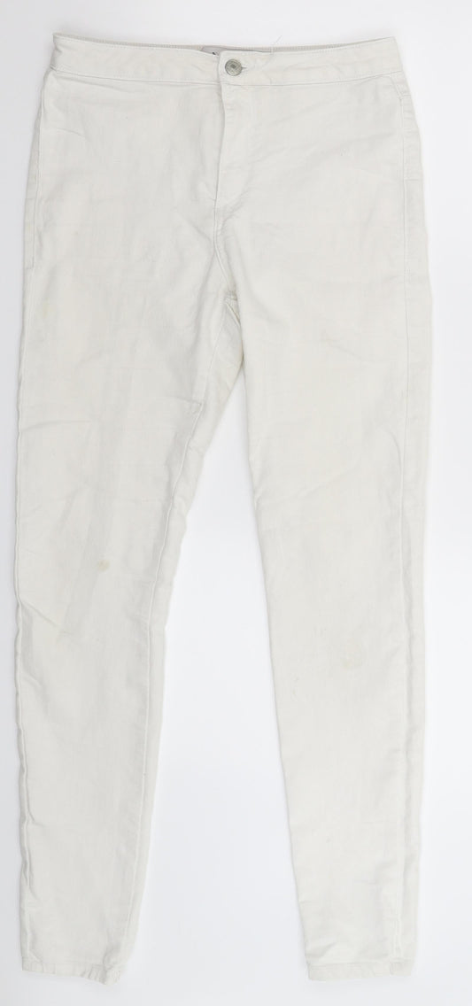 Denim Co Womens White  Denim Jegging Jeans Size 10 L29 in