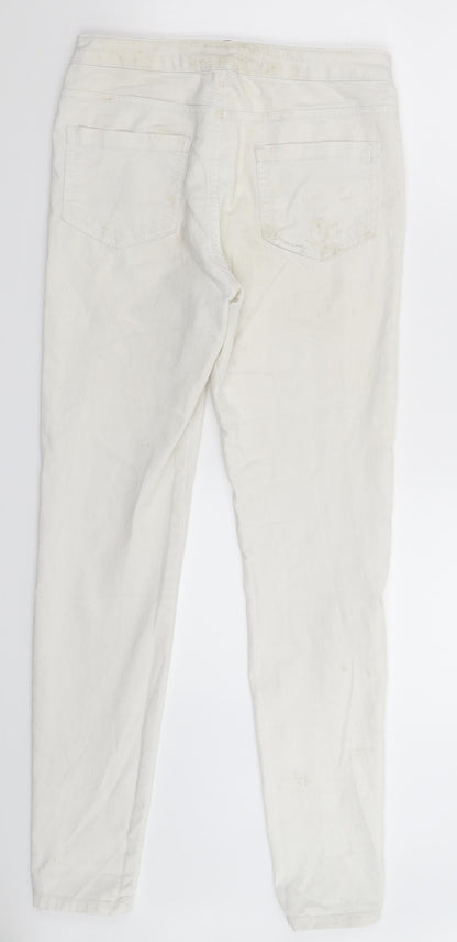 Denim Co Womens White  Denim Jegging Jeans Size 10 L29 in