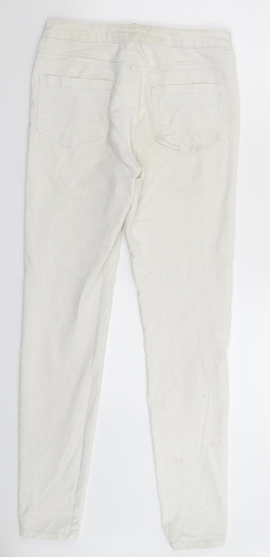 Denim Co Womens White  Denim Jegging Jeans Size 10 L29 in