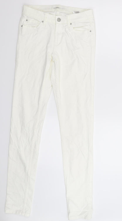 Gemma Womens White  Denim Skinny Jeans Size 27 in L31 in
