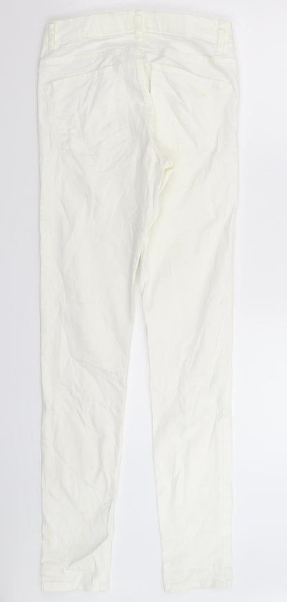 Gemma Womens White  Denim Skinny Jeans Size 27 in L31 in