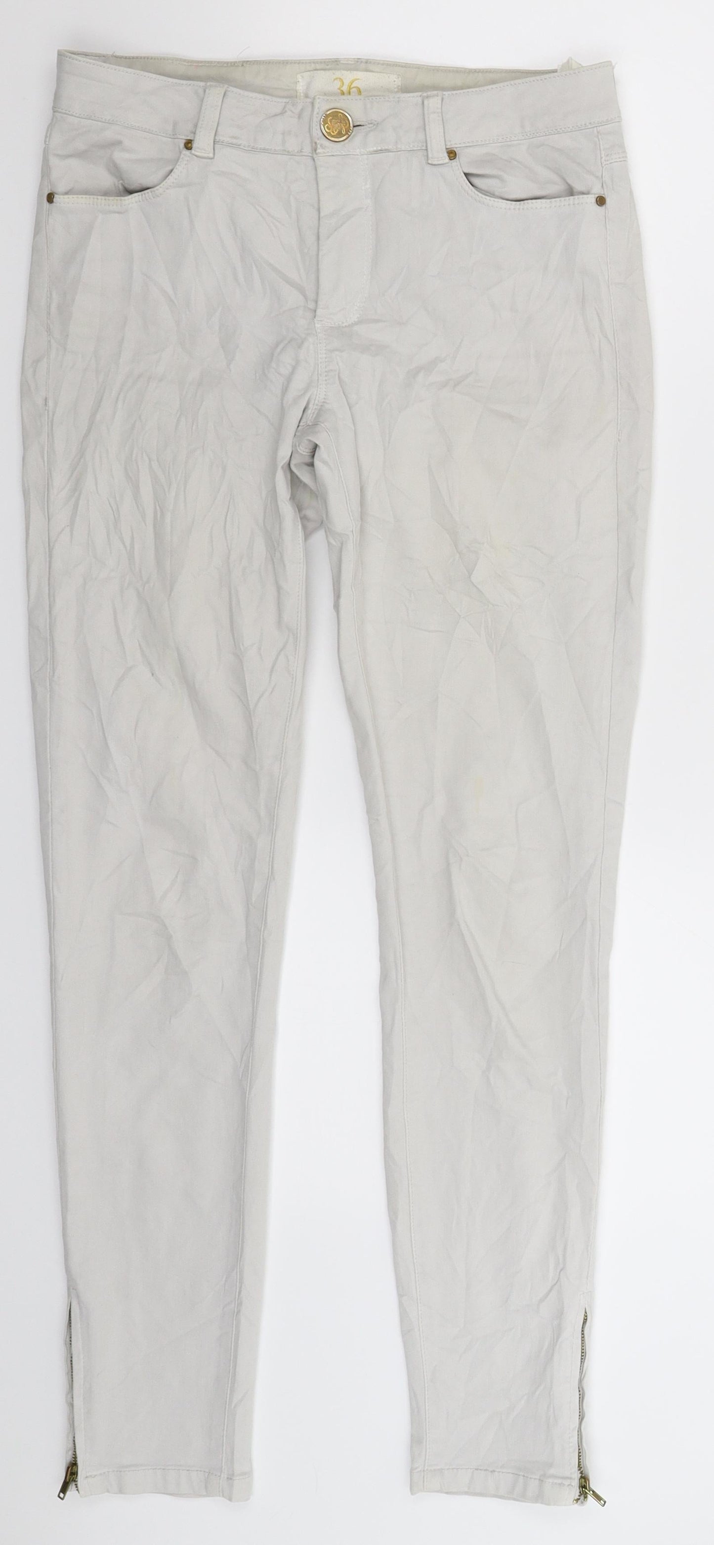 Zara Womens Grey  Denim Skinny Jeans Size 8 L27 in