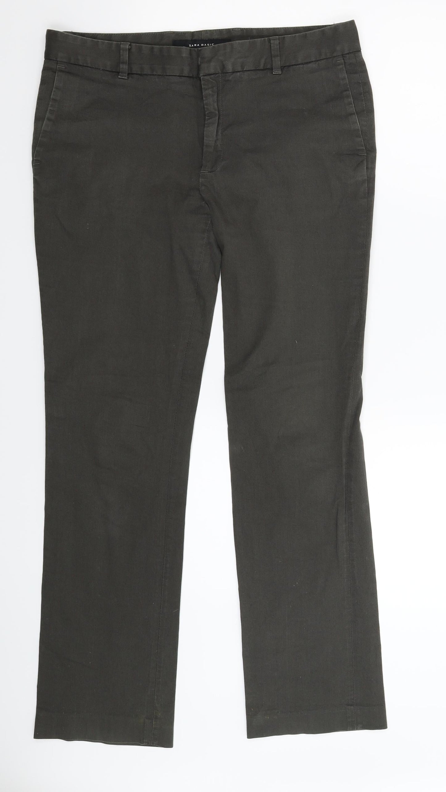 Womens UK Size 12 Zara Slim Fit  Grey Trousers