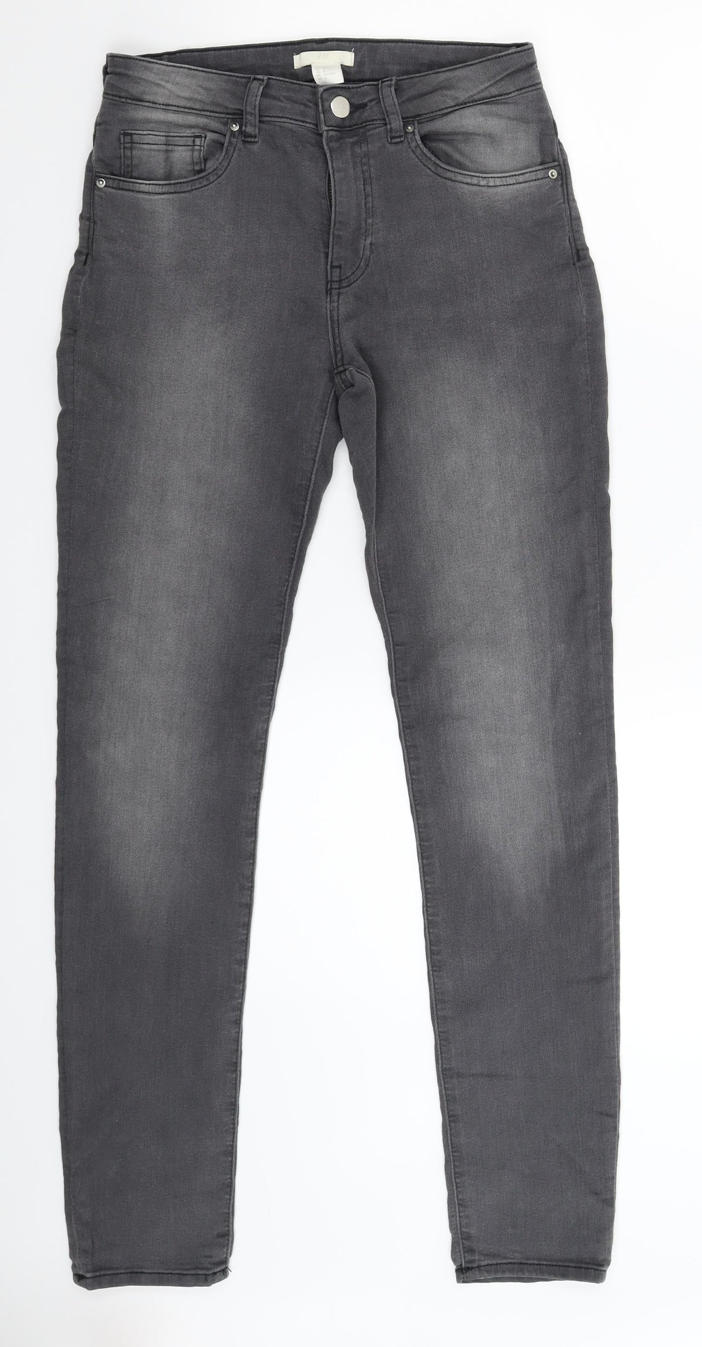 Womens UK Size 10 H&M Extra-Slim Fit Jegging Grey Jeans