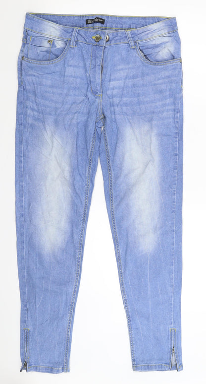 Retro Womens Blue  Denim Skinny Jeans Size 32 in L30 in