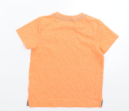F&F Boys Orange   Basic T-Shirt Size 3-4 Years