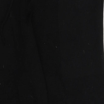 Womens UK Size L Preworn Regular Fit Cropped Black Trousers