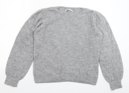 George Womens Grey  Knit Pullover Jumper Size S