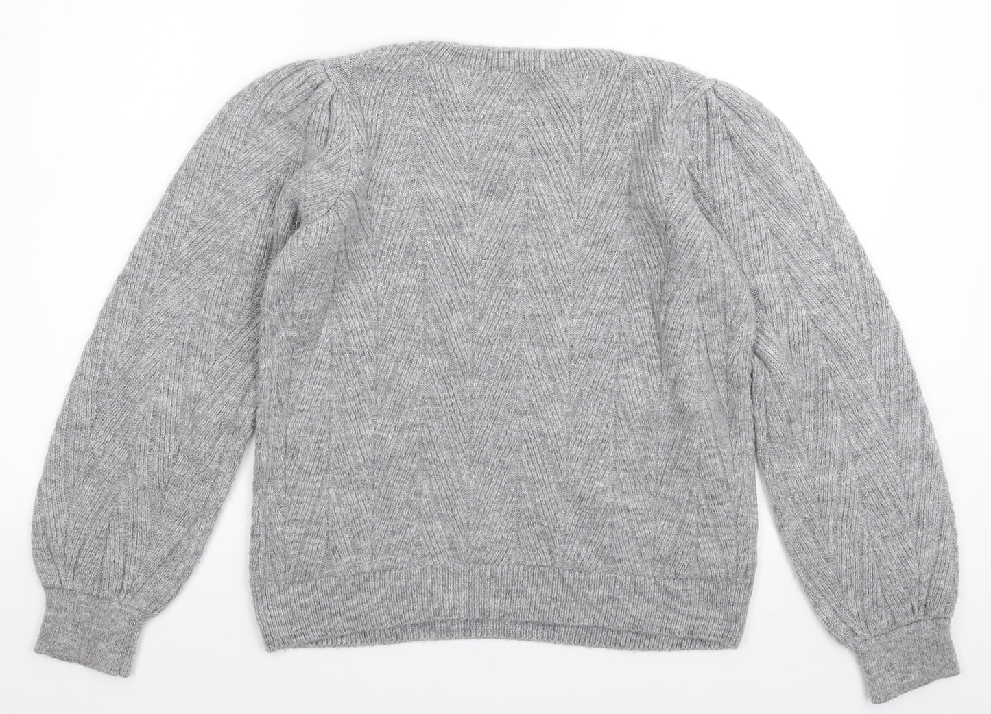 George Womens Grey  Knit Pullover Jumper Size S