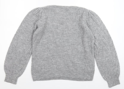 George Womens Grey  Knit Pullover Jumper Size S