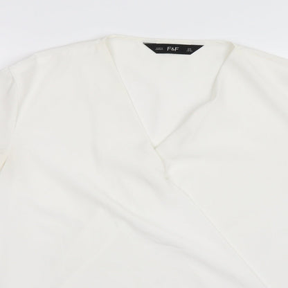 F&F Womens White   Basic Blouse Size S