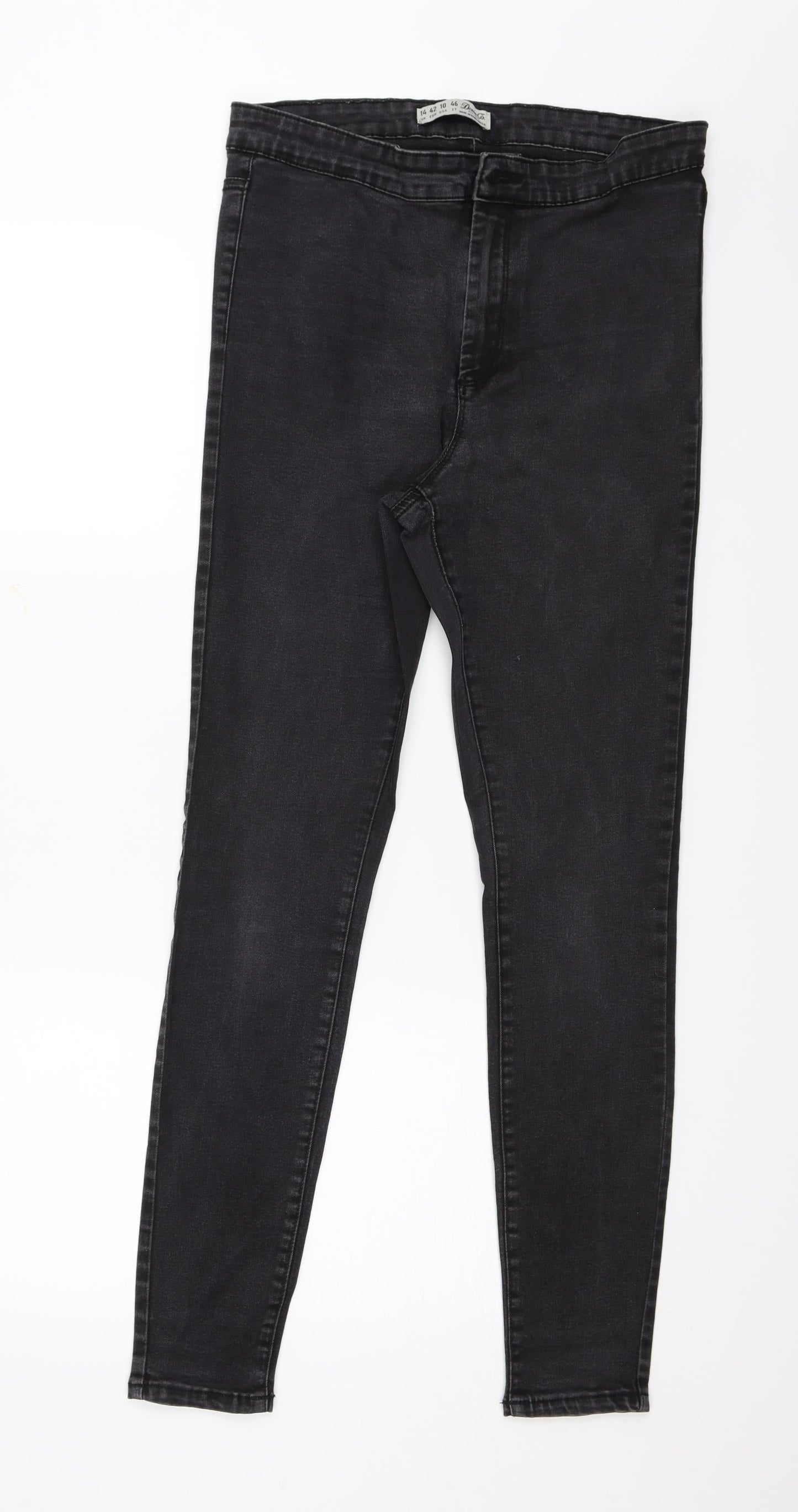 Denim & Co. Womens Black  Denim Skinny Jeans Size 14 L28 in