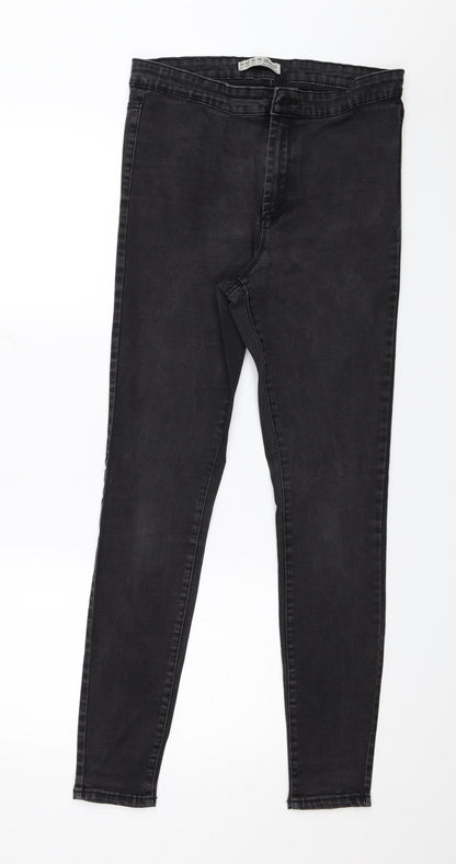 Denim & Co. Womens Black  Denim Skinny Jeans Size 14 L28 in