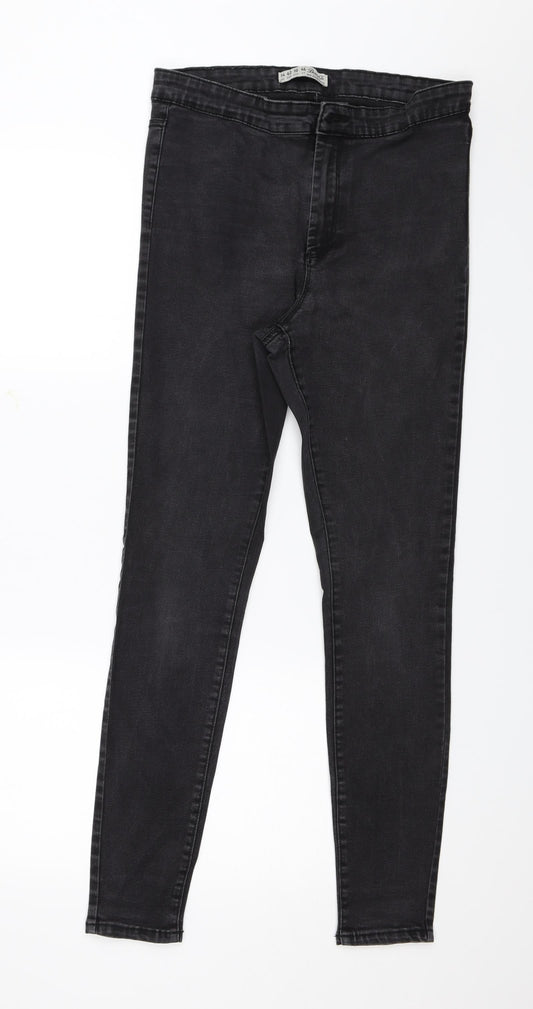 Denim & Co. Womens Black  Denim Skinny Jeans Size 14 L28 in