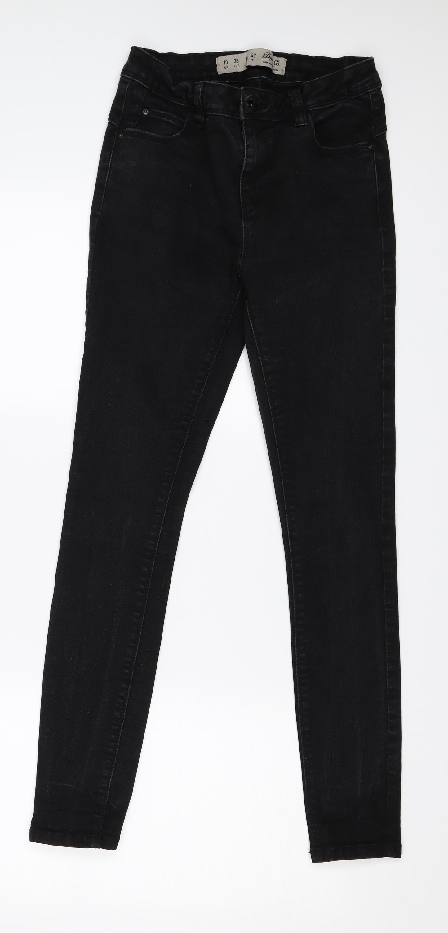 Denim & Co. Womens Black   Skinny Jeans Size 10 L27 in