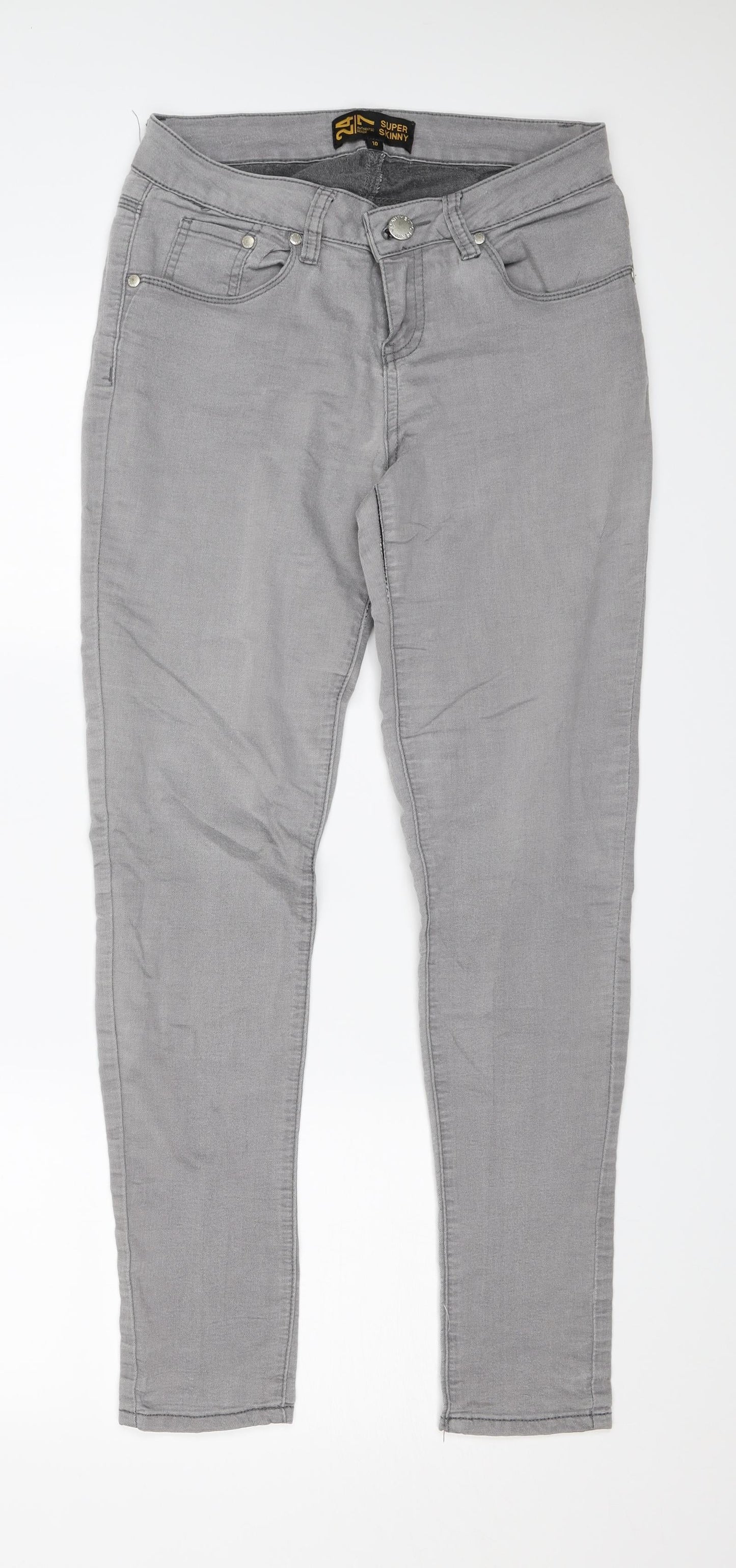 24/7 Womens Grey   Skinny Jeans Size 10 L28 in