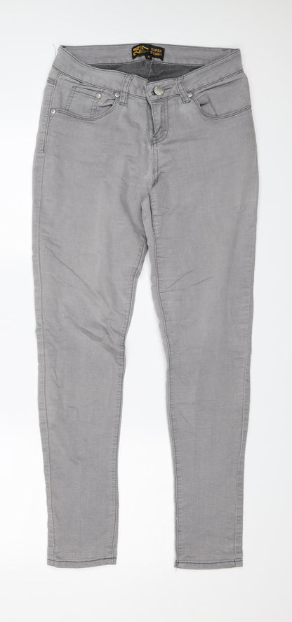 24/7 Womens Grey   Skinny Jeans Size 10 L28 in