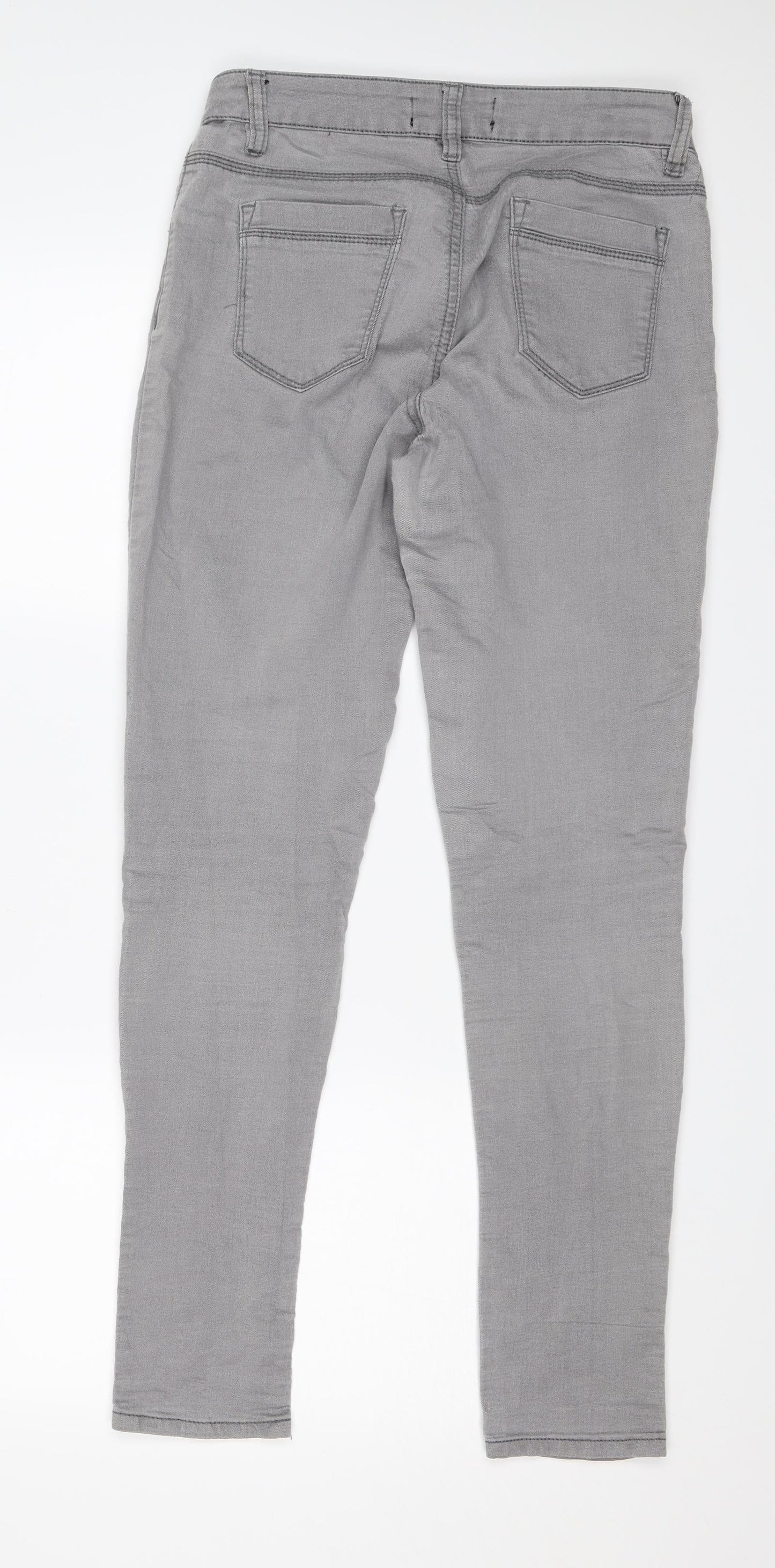 24/7 Womens Grey   Skinny Jeans Size 10 L28 in