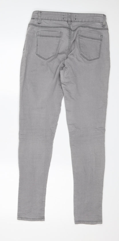 24/7 Womens Grey   Skinny Jeans Size 10 L28 in