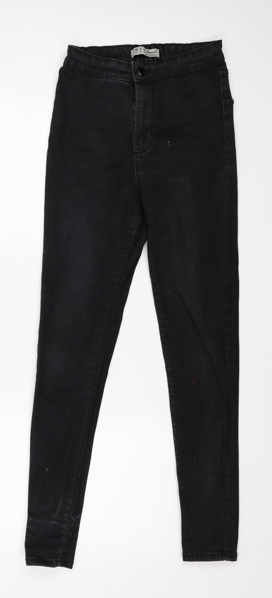 Denim & Co. Womens Black  Denim Skinny Jeans Size 10 L27 in