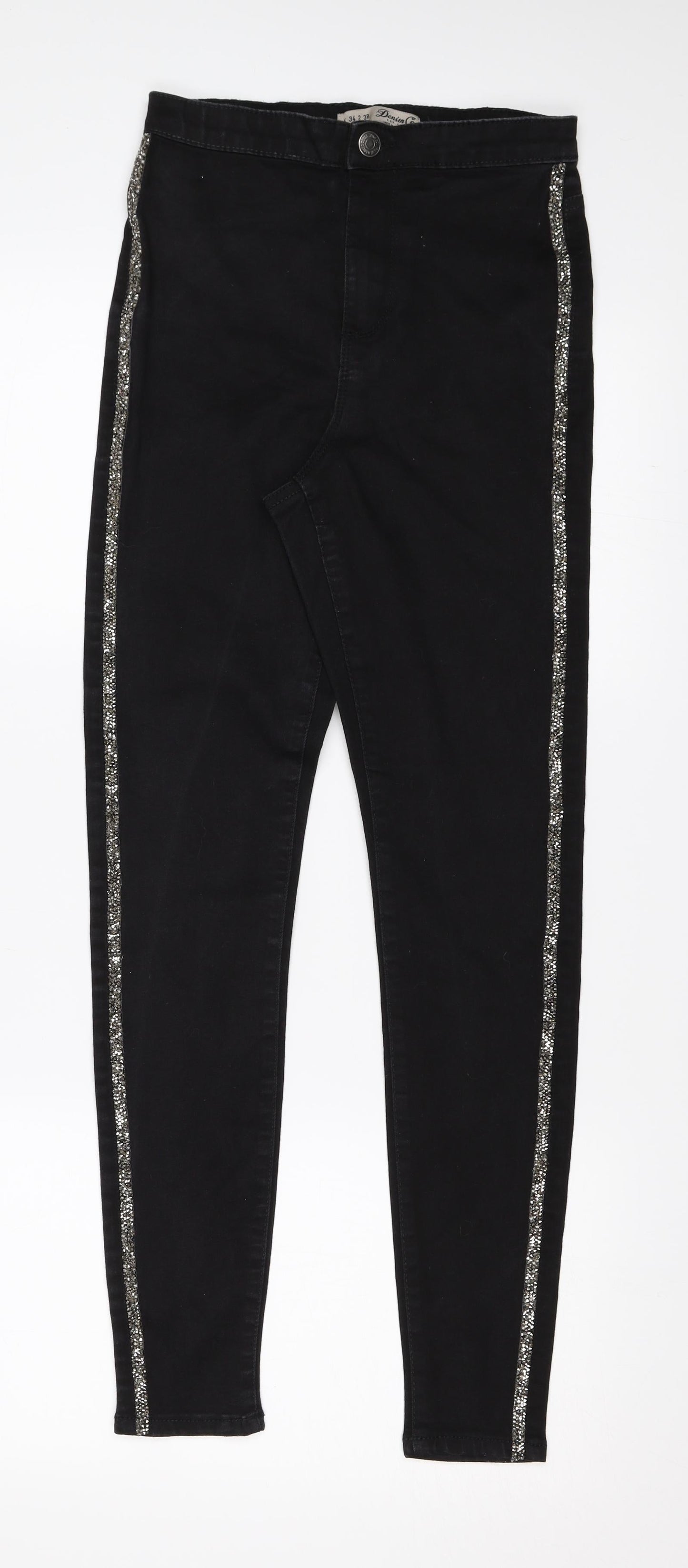 Denim & Co. Womens Black  Denim Skinny Jeans Size 6 L27 in