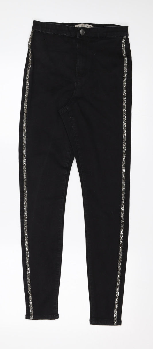 Denim & Co. Womens Black  Denim Skinny Jeans Size 6 L27 in