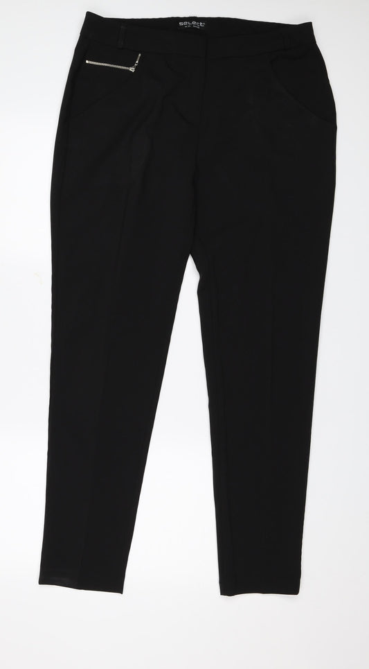 Select Womens Beige   Dress Pants Trousers Size 14 L31 in